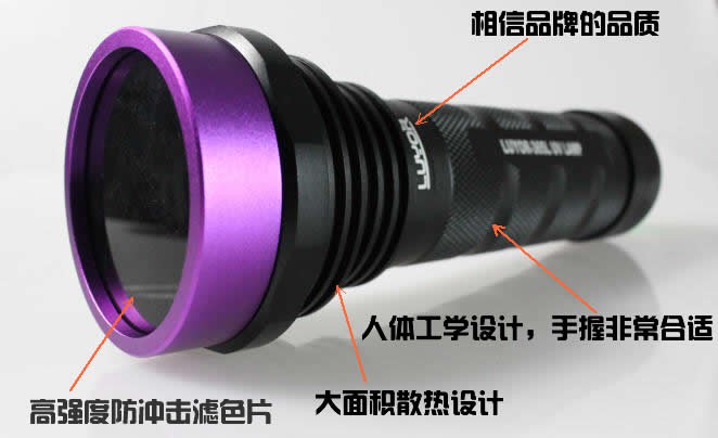 紫外線手電筒LUYOR-365L的設計細節